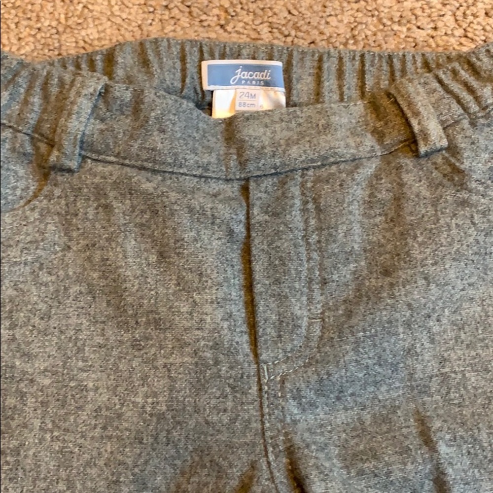 Jacadi gray wool pants, 24M , elastic waist